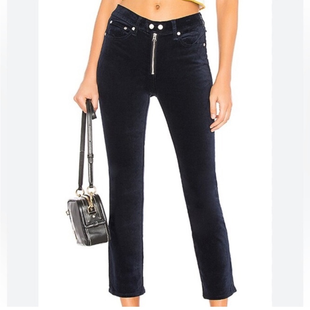 rag & bone Navy Corduroy Straight Leg Women's Jeans. Size 28